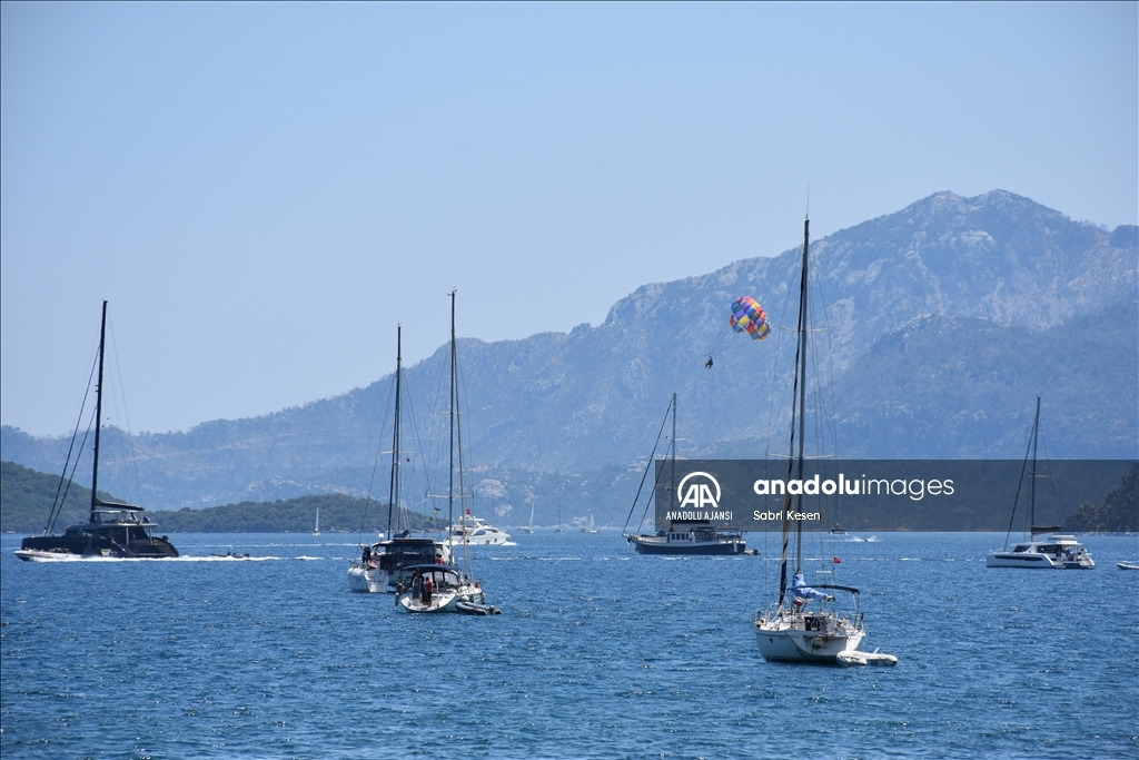 Muğla sahillerinde bayram tatili hareketliliği yaşanıyor