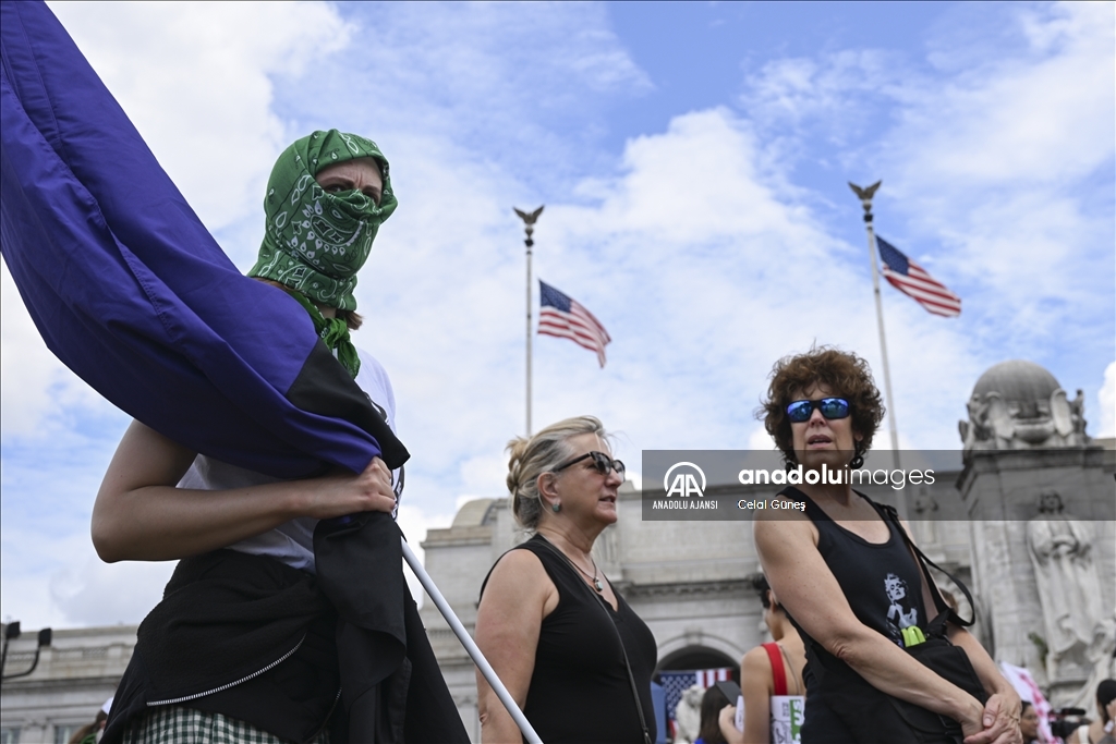 Washington'da kürtaj yanlıları protesto düzenledi