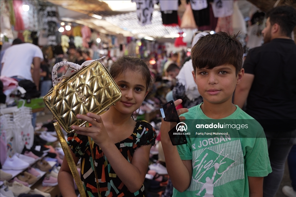 Süleymaniye'de çarşı ve pazarlarda bayram hareketliliği yaşanıyor