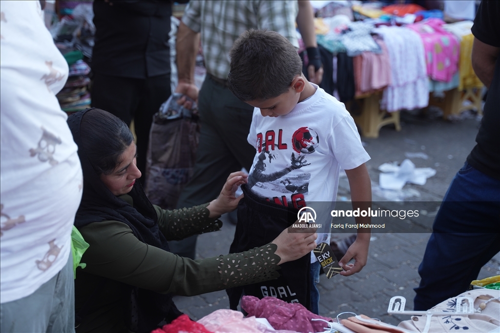 Süleymaniye'de çarşı ve pazarlarda bayram hareketliliği yaşanıyor