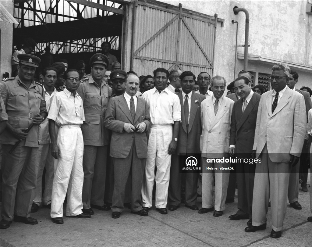 Dışişleri Bakanı Fuad Köprülü, Başbakan Adnan Menderes'le Pakistan ziyaretinde