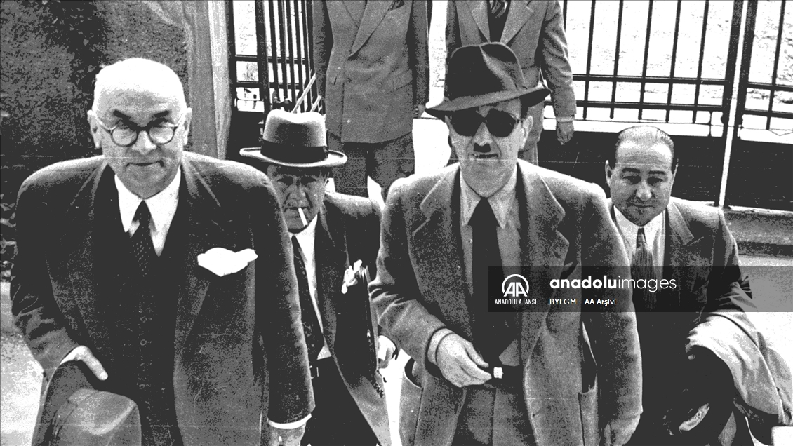 Fuad Köprülü, Celal Bayar ve Menderes 1950 seçimleri sonrası bir arada