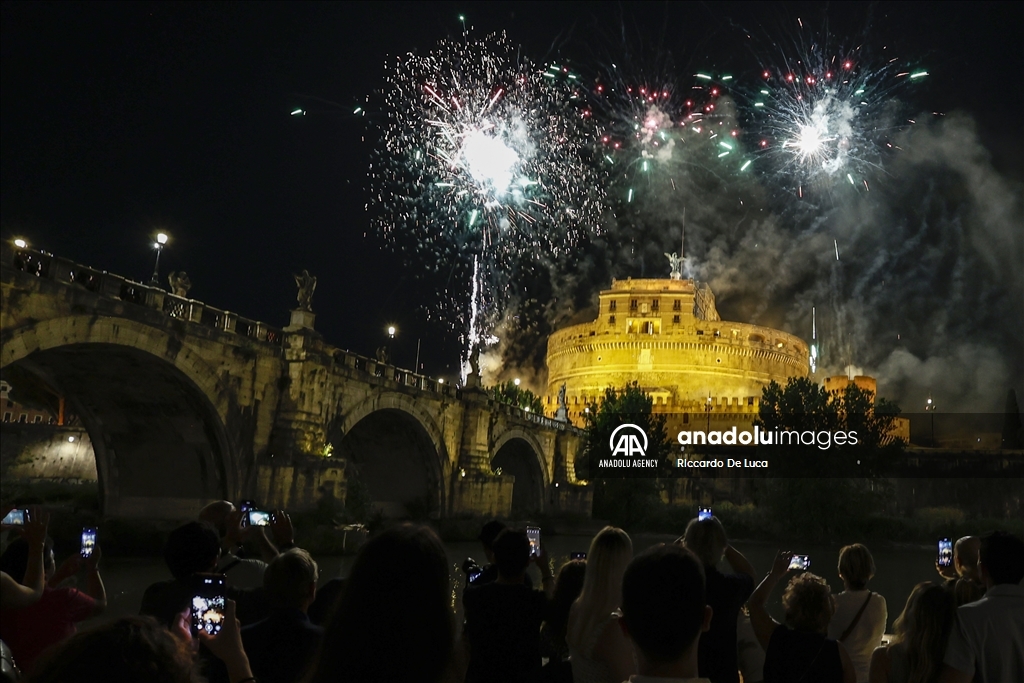 Fireworks for the feast of Rome's patrons Peter and Paul