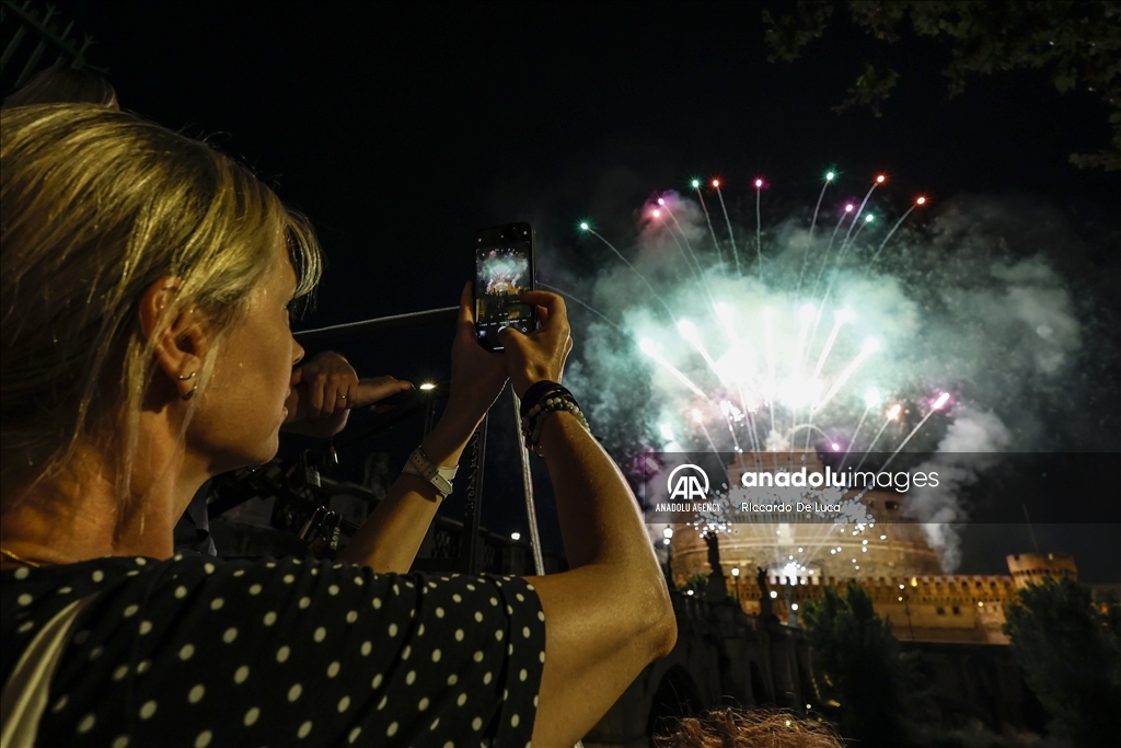 Fireworks for the feast of Rome's patrons Peter and Paul