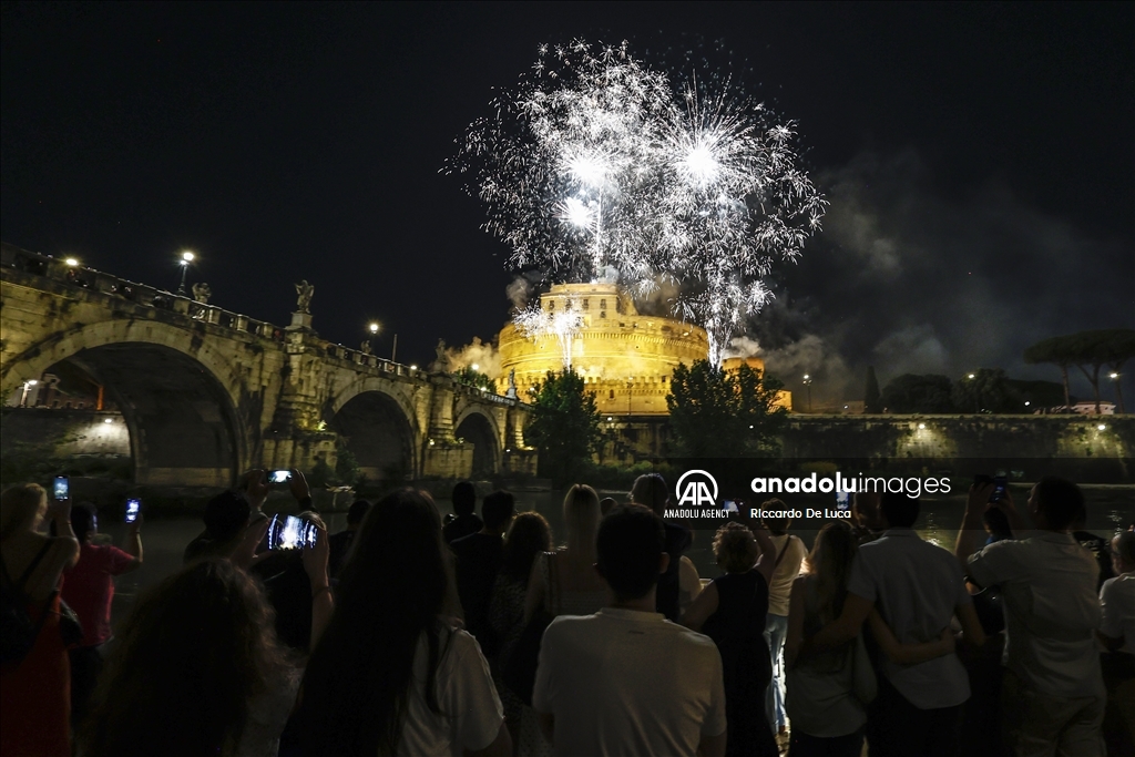 Fireworks for the feast of Rome's patrons Peter and Paul