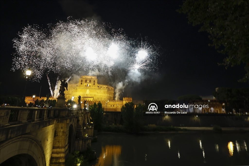 Fireworks for the feast of Rome's patrons Peter and Paul