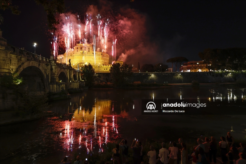 Fireworks for the feast of Rome's patrons Peter and Paul