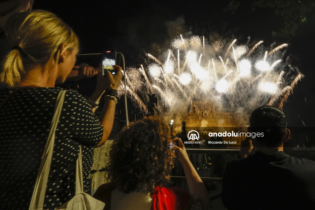 Fireworks for the feast of Rome's patrons Peter and Paul