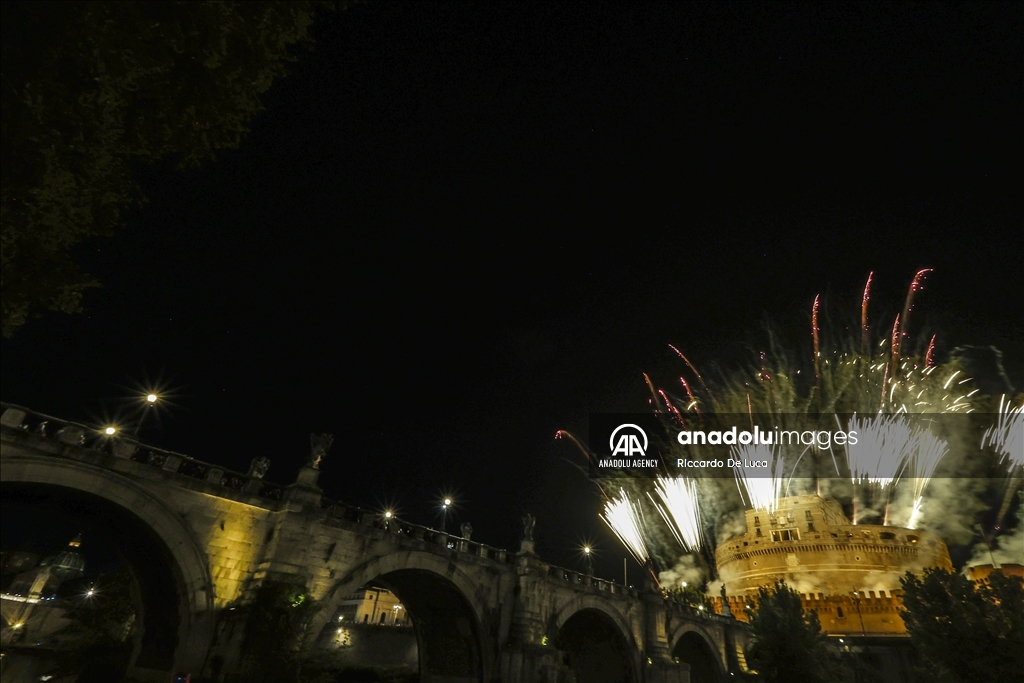 Fireworks for the feast of Rome's patrons Peter and Paul