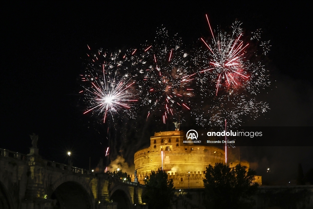 Fireworks for the feast of Rome's patrons Peter and Paul