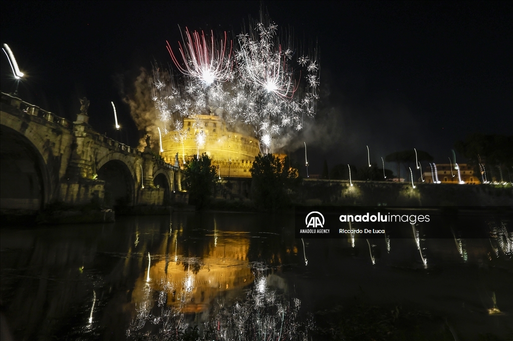 Fireworks for the feast of Rome's patrons Peter and Paul