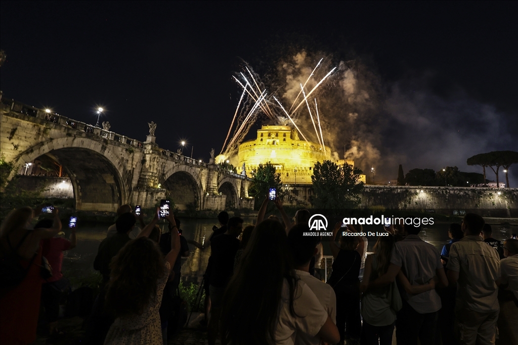 Fireworks for the feast of Rome's patrons Peter and Paul