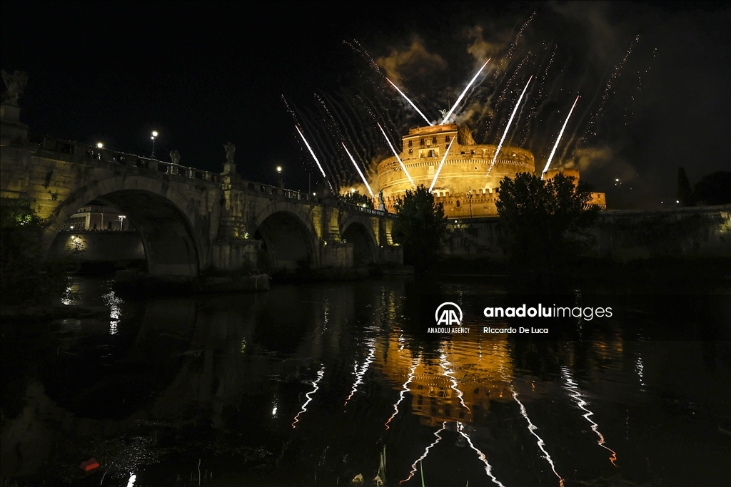 Fireworks for the feast of Rome's patrons Peter and Paul