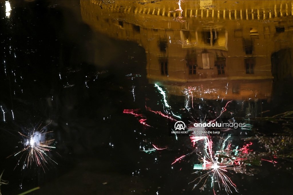 Fireworks for the feast of Rome's patrons Peter and Paul