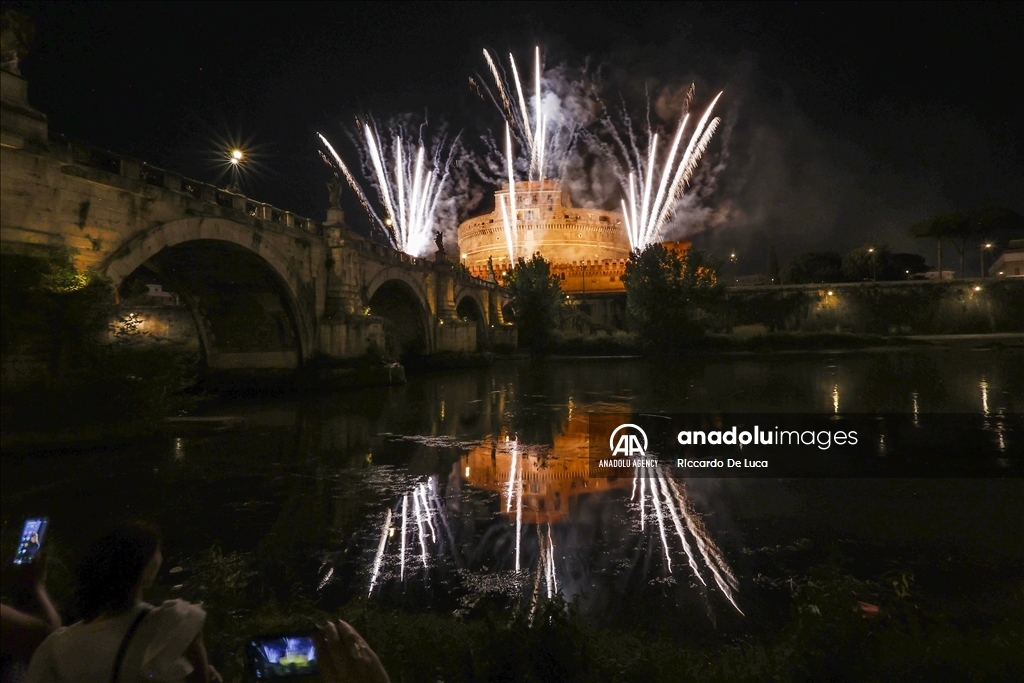 Fireworks for the feast of Rome's patrons Peter and Paul