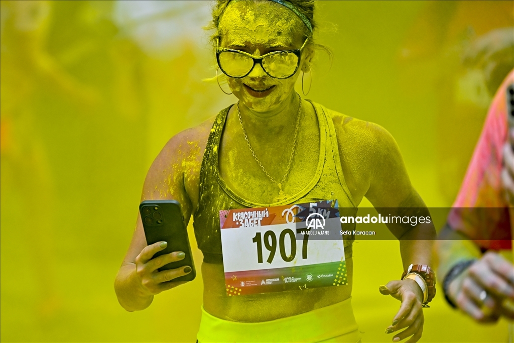 Moskova'da "Colourful Run"