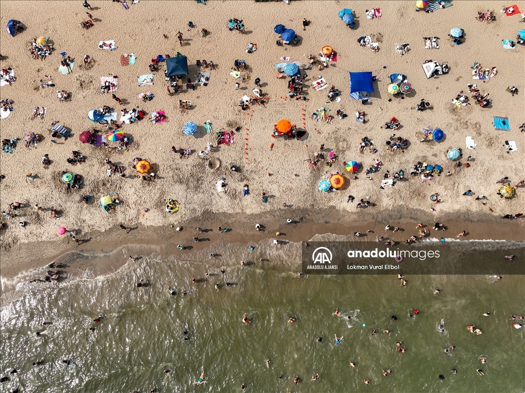 Coney Island kumsalı havadan görüntülendi