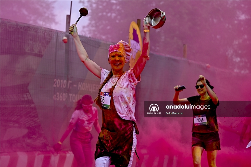 Moskova'da "Colourful Run"