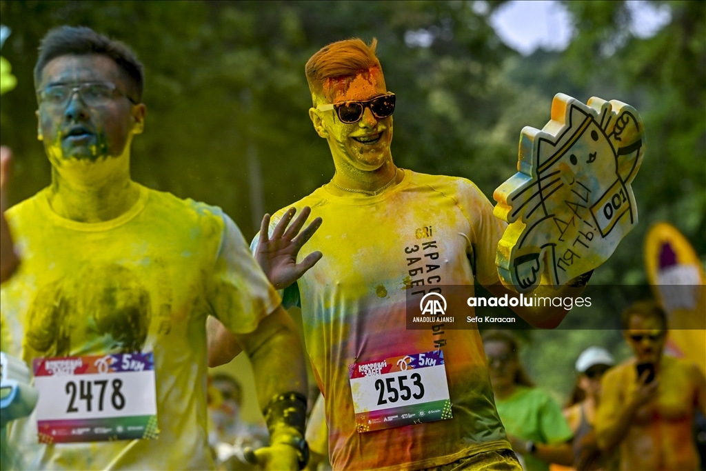 Moskova'da "Colourful Run"