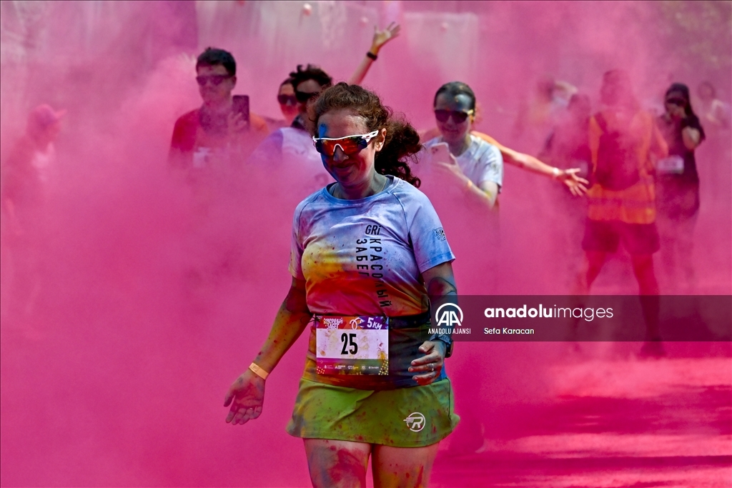 Moskova'da "Colourful Run"
