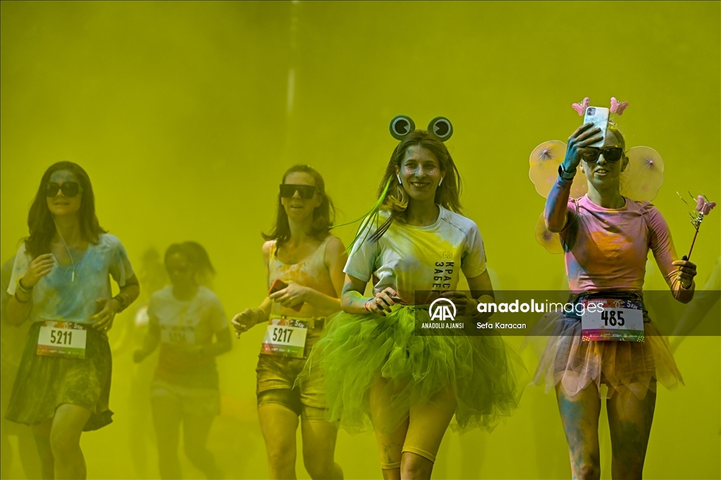 Moskova'da "Colourful Run"