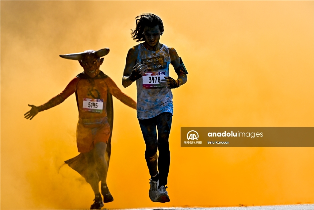 Moskova'da "Colourful Run"