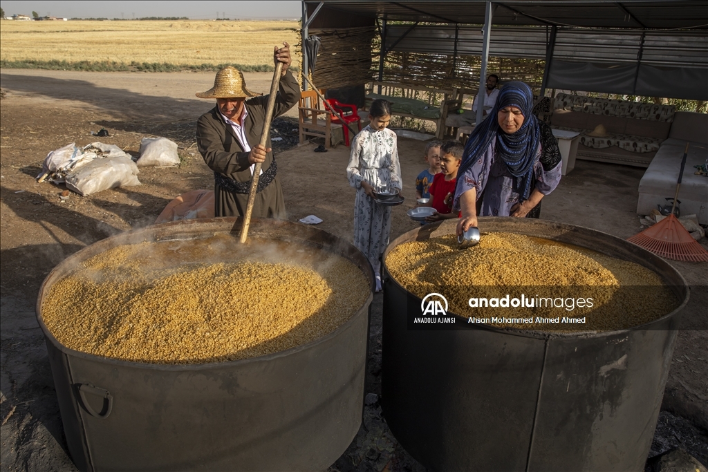 Erbil'de "Bulgur Kaynatma" Geleneği