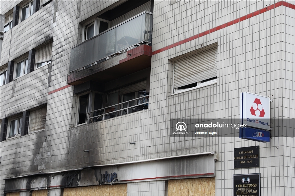 Aftermath of demonstrations demand justice for Nahel in Nanterre