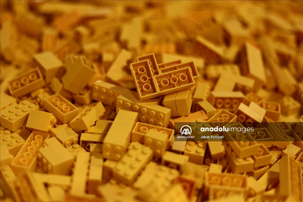 Lego bricks building exhibition in Poland