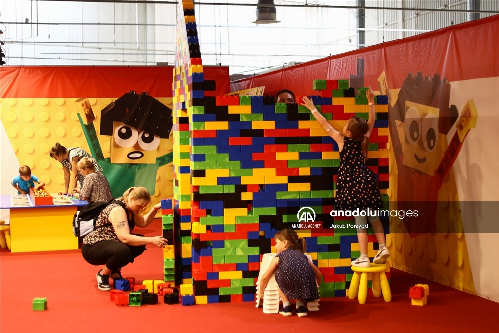 Lego bricks building exhibition in Poland