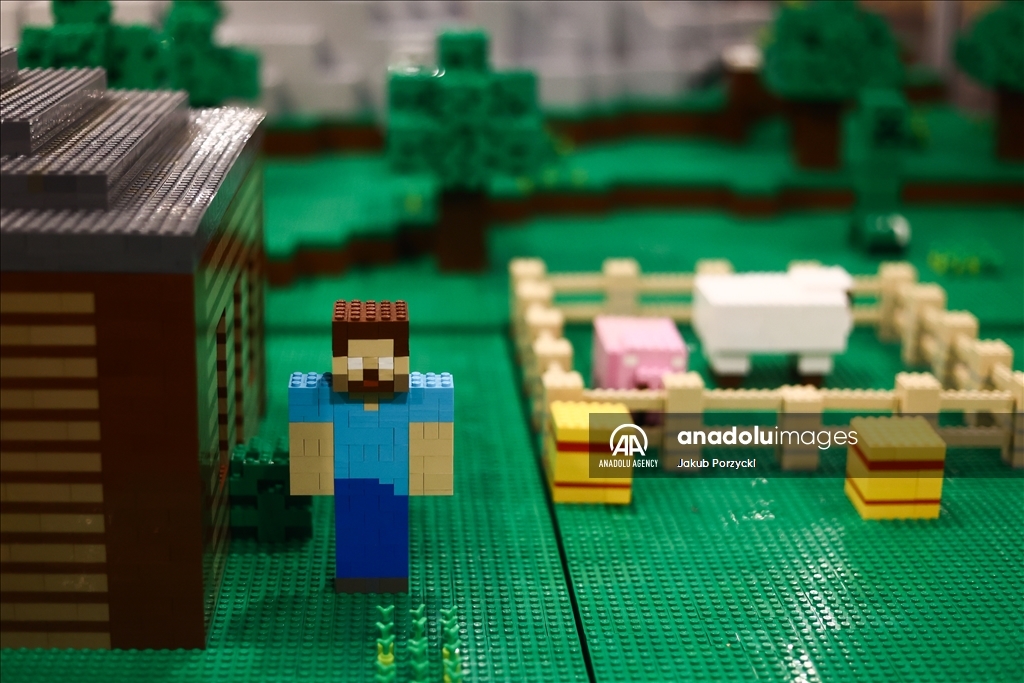 Lego bricks building exhibition in Poland