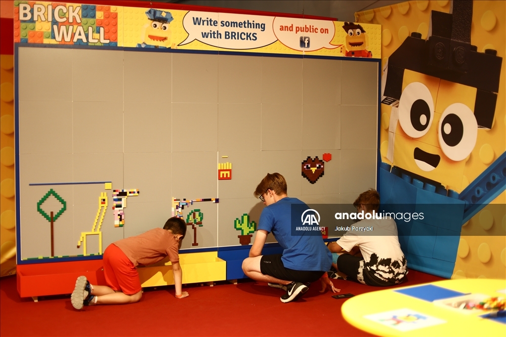 Lego bricks building exhibition in Poland