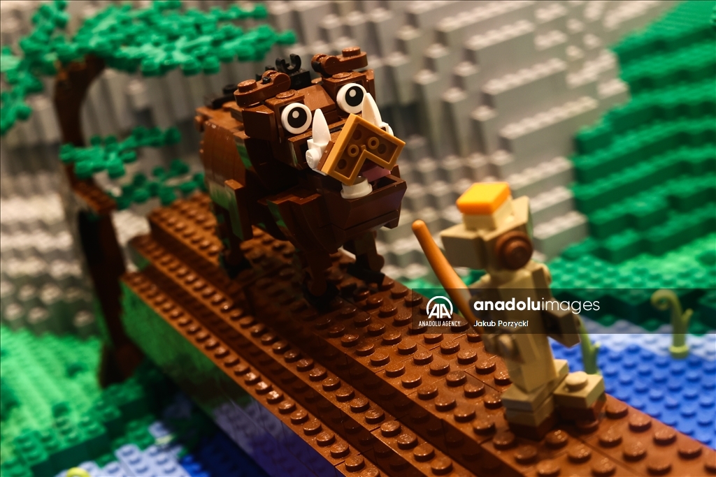 Lego bricks building exhibition in Poland