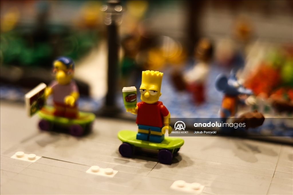 Lego bricks building exhibition in Poland