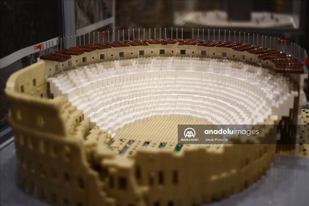 Lego bricks building exhibition in Poland