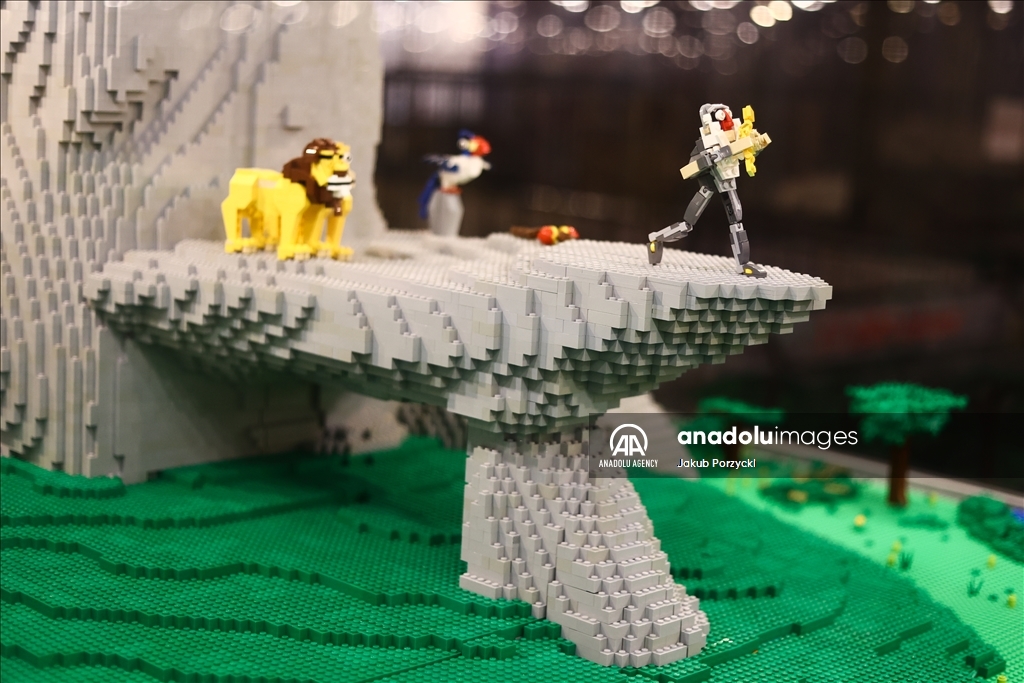 Lego bricks building exhibition in Poland