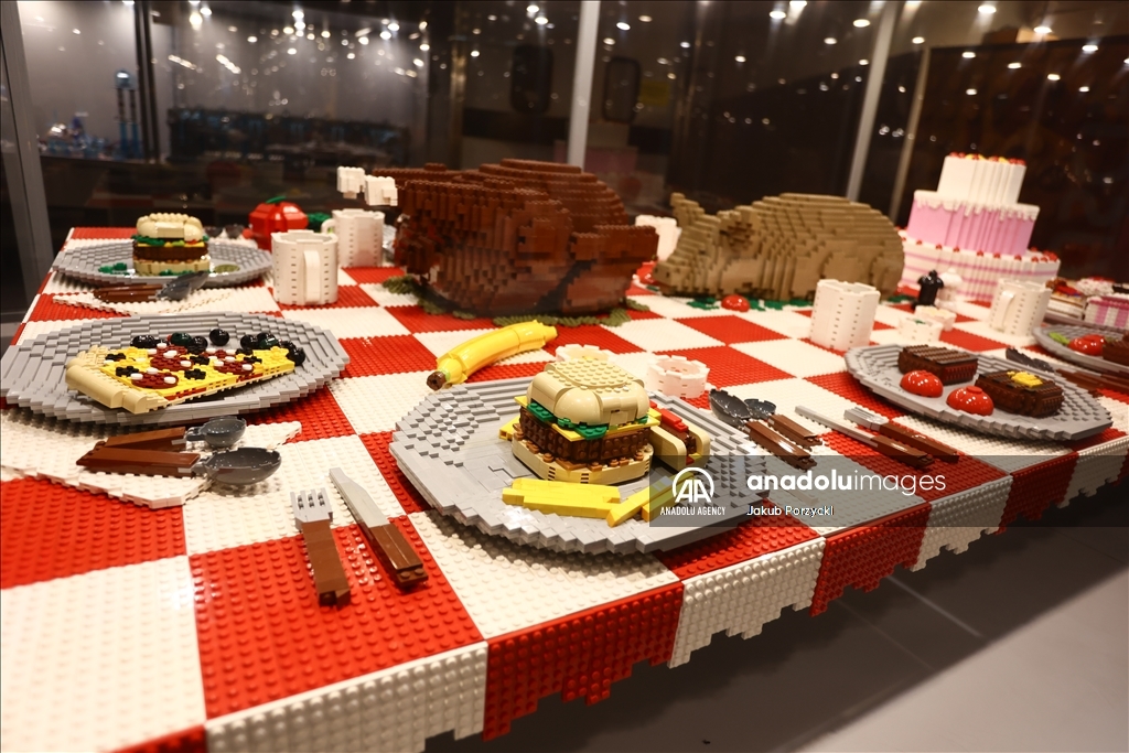 Lego bricks building exhibition in Poland