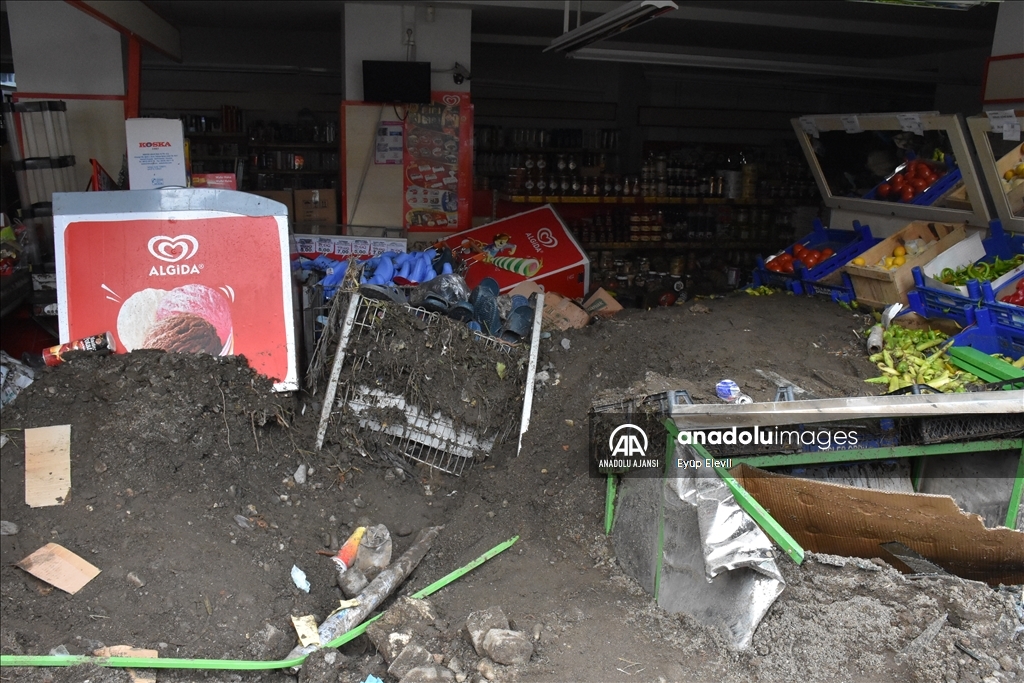 Ordu'da sağanağın yol açtığı tahribat gideriliyor