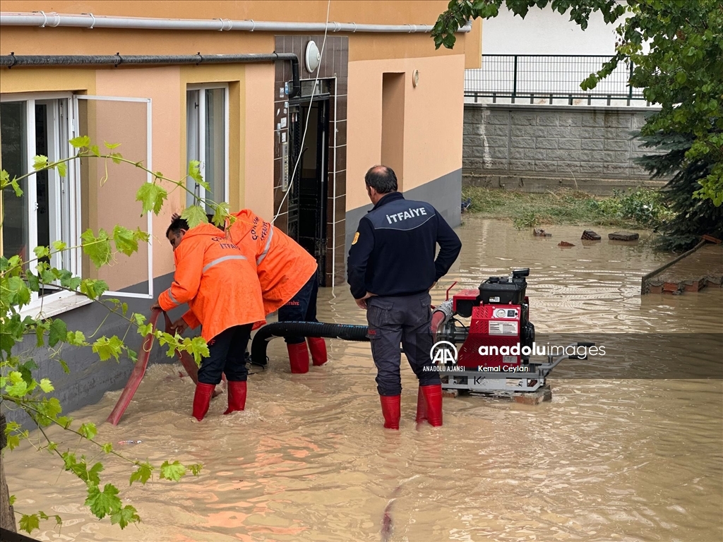 Çorum'da sağanak etkili oldu
