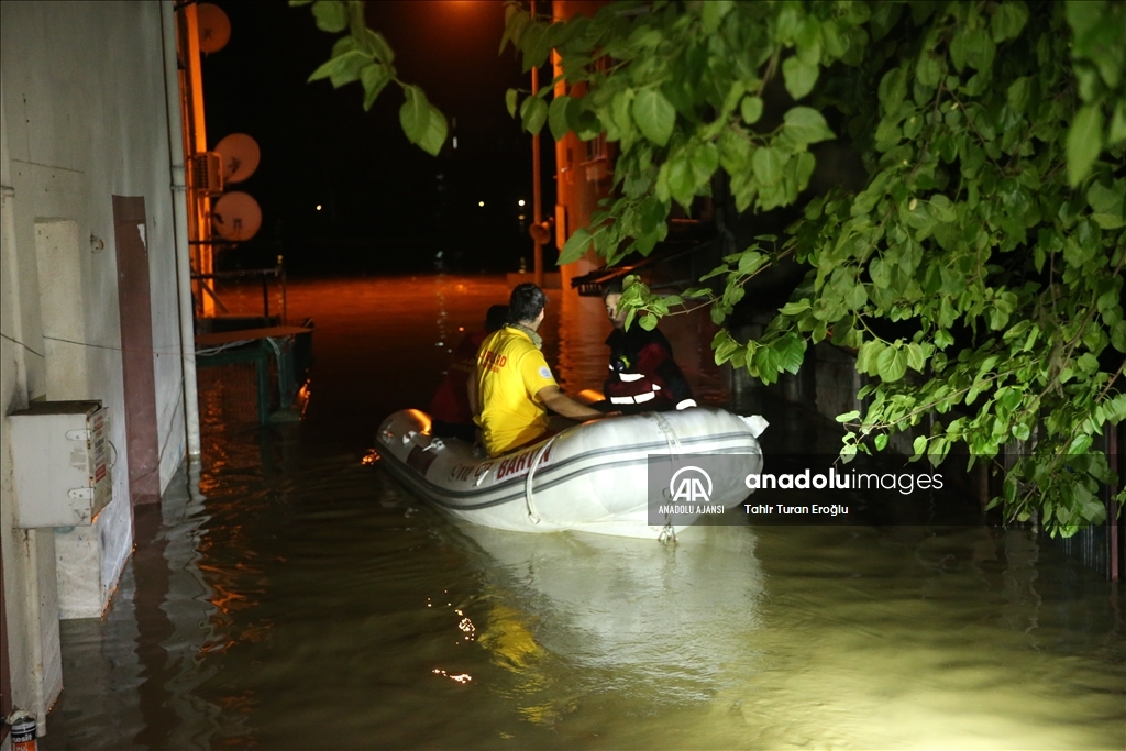Bartın’da sağanak etkili oldu