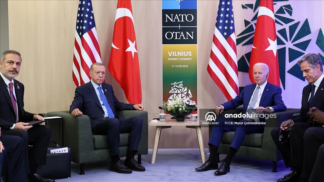 دیدار اردوغان با بایدن در لیتوانی 