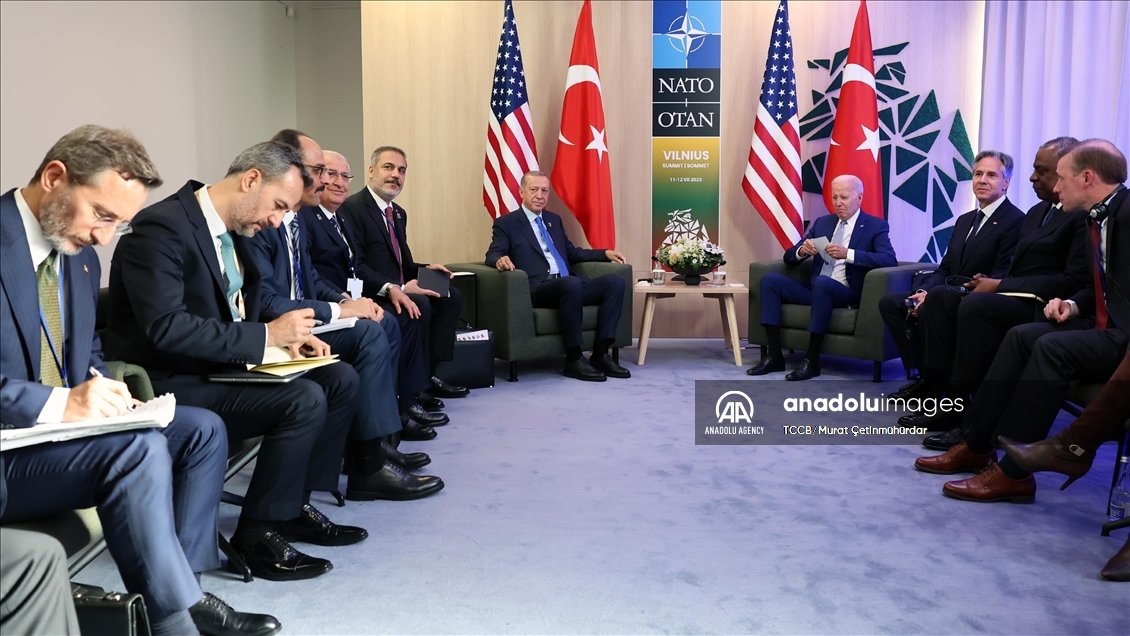 دیدار اردوغان با بایدن در لیتوانی  