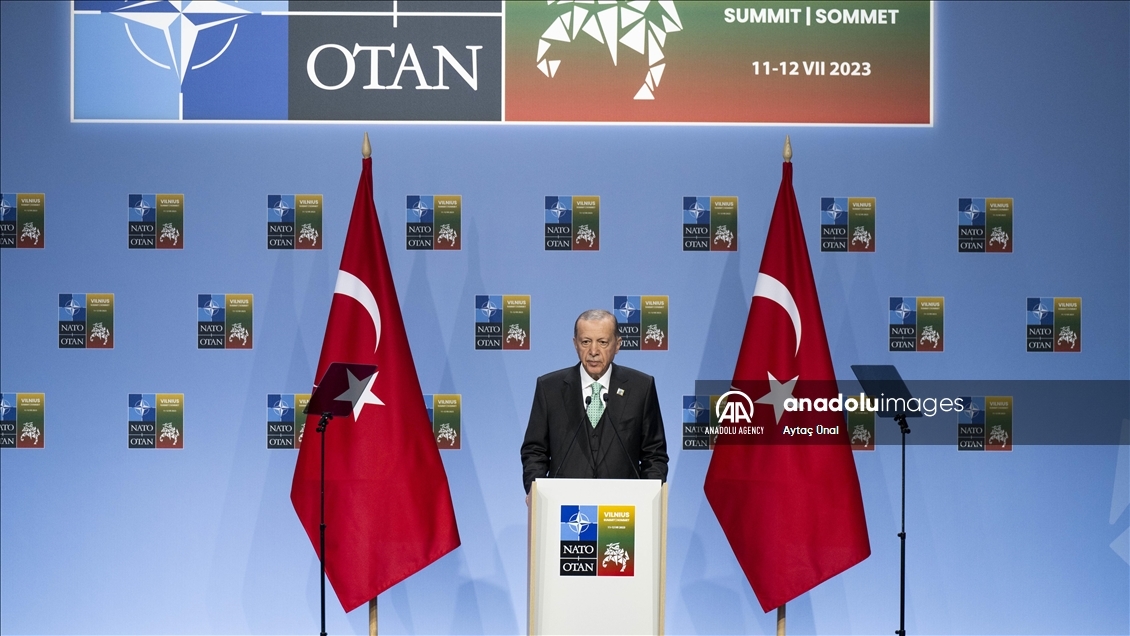 نشست خبری اردوغان در لیتوانی