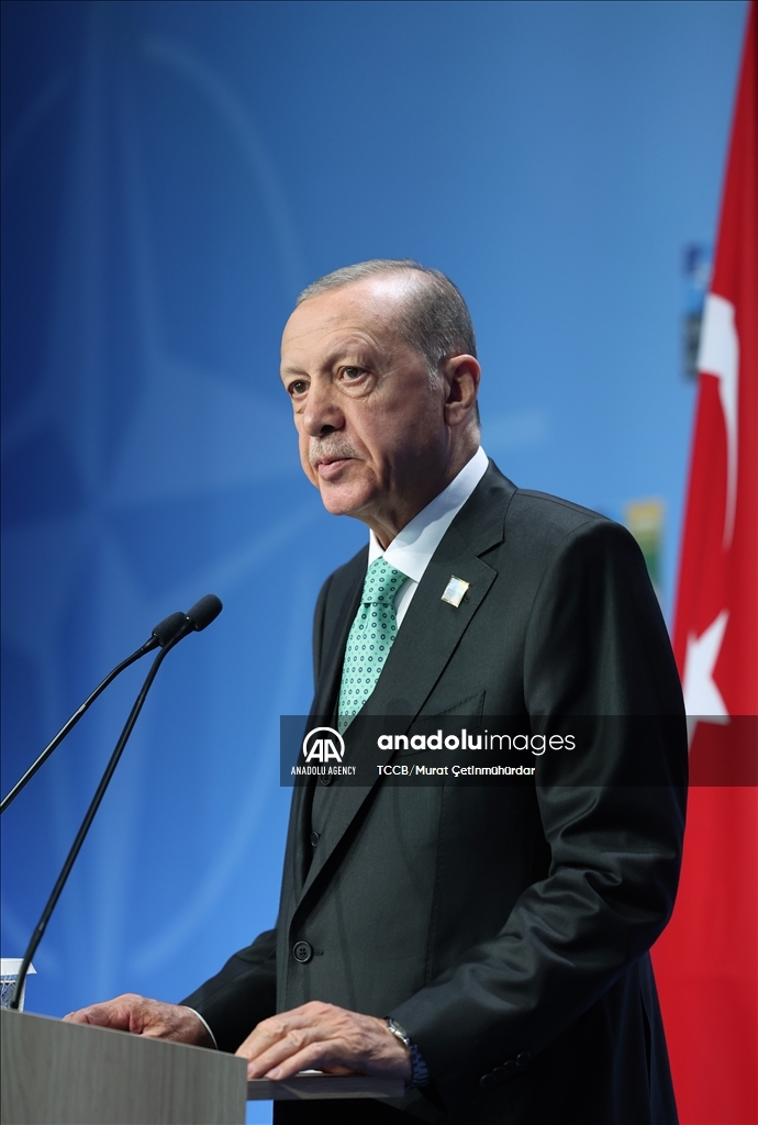 نشست خبری اردوغان در لیتوانی 