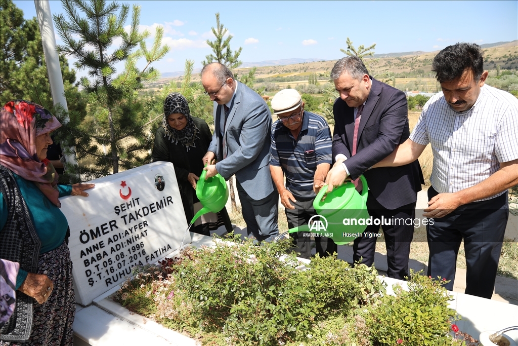 Çubuk’ta 15 Temmuz şehidi Takdemir mezarı başında anıldı