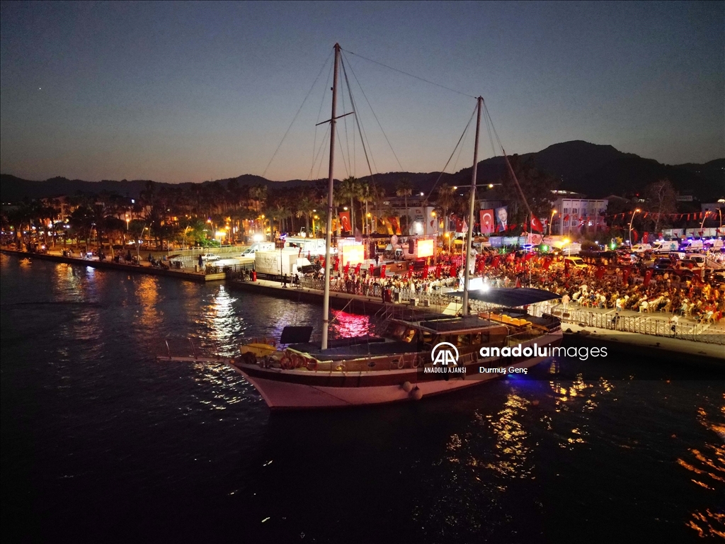 15 Temmuz şehitleri Marmaris'te anıldı