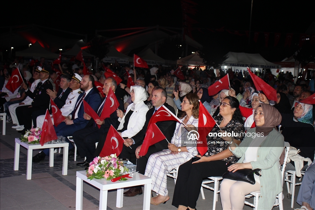 Yalova'da 15 Temmuz Demokrasi ve Milli Birlik Günü anma etkinlikleri