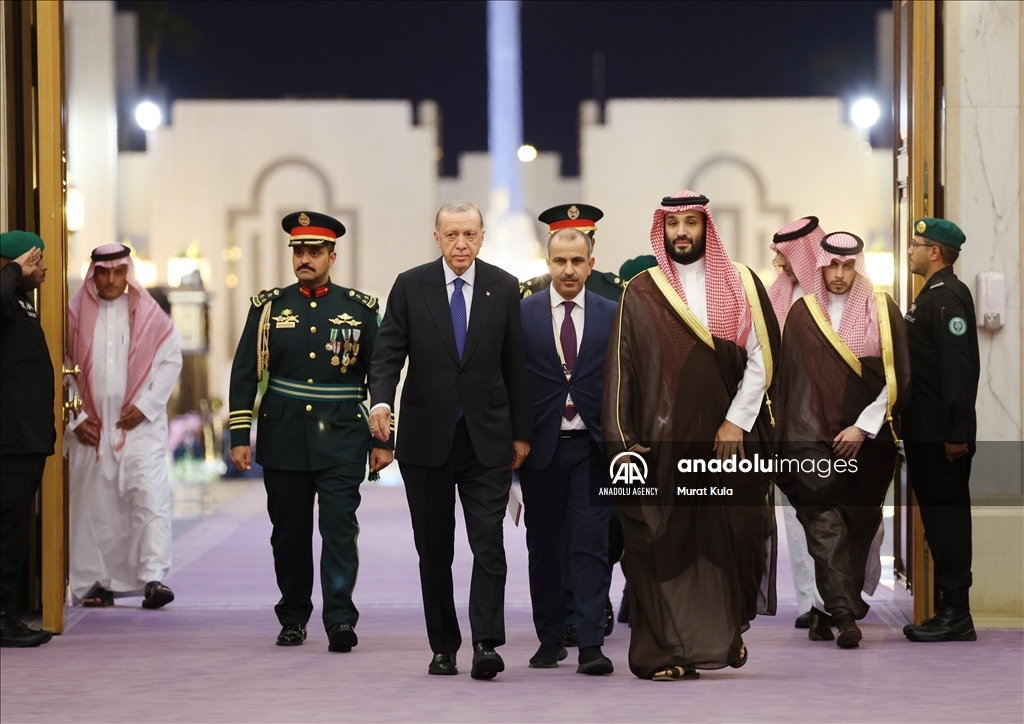 استقبال رسمی بن‌ سلمان از اردوغان در جده