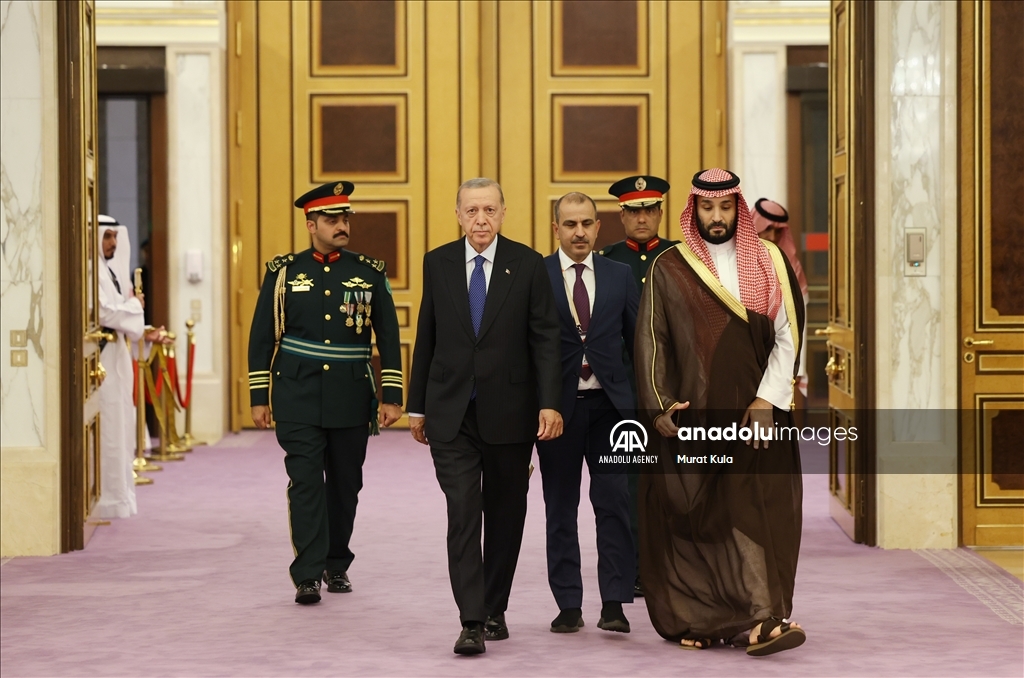 استقبال رسمی بن‌ سلمان از اردوغان در جده