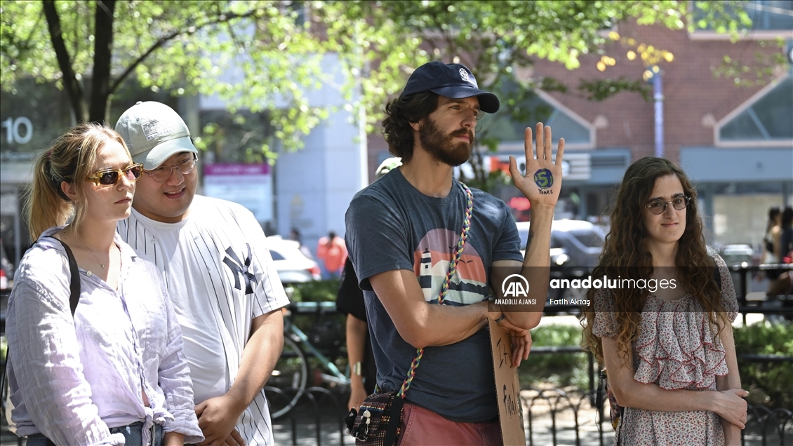İklim Aktivistleri New York'ta düzenlenen ''İklim Saati'' etkinliğinde bir araya geldi